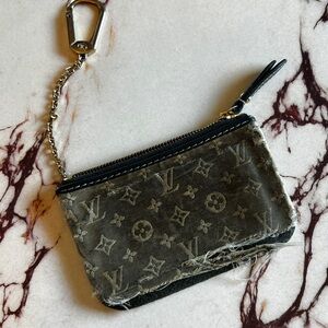 Louis Vuitton Monogram Mini Lin Pochette Cles Coin Case